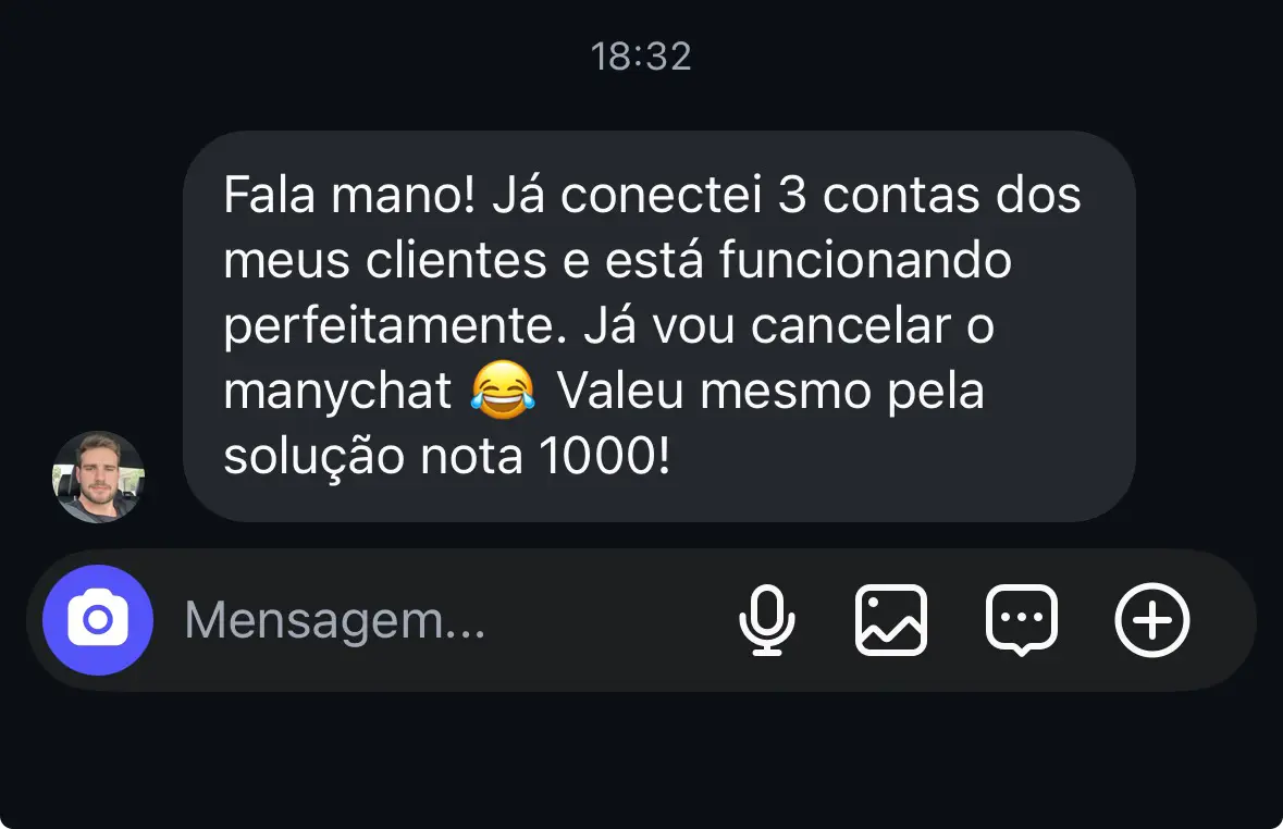 Cliente contou que conectou 3 contas e cancelou a mensalidade